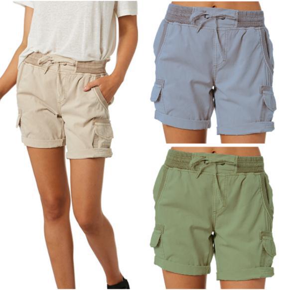 Audria | Pantalones Cortos Cargo Informales Con Cintura Elástica