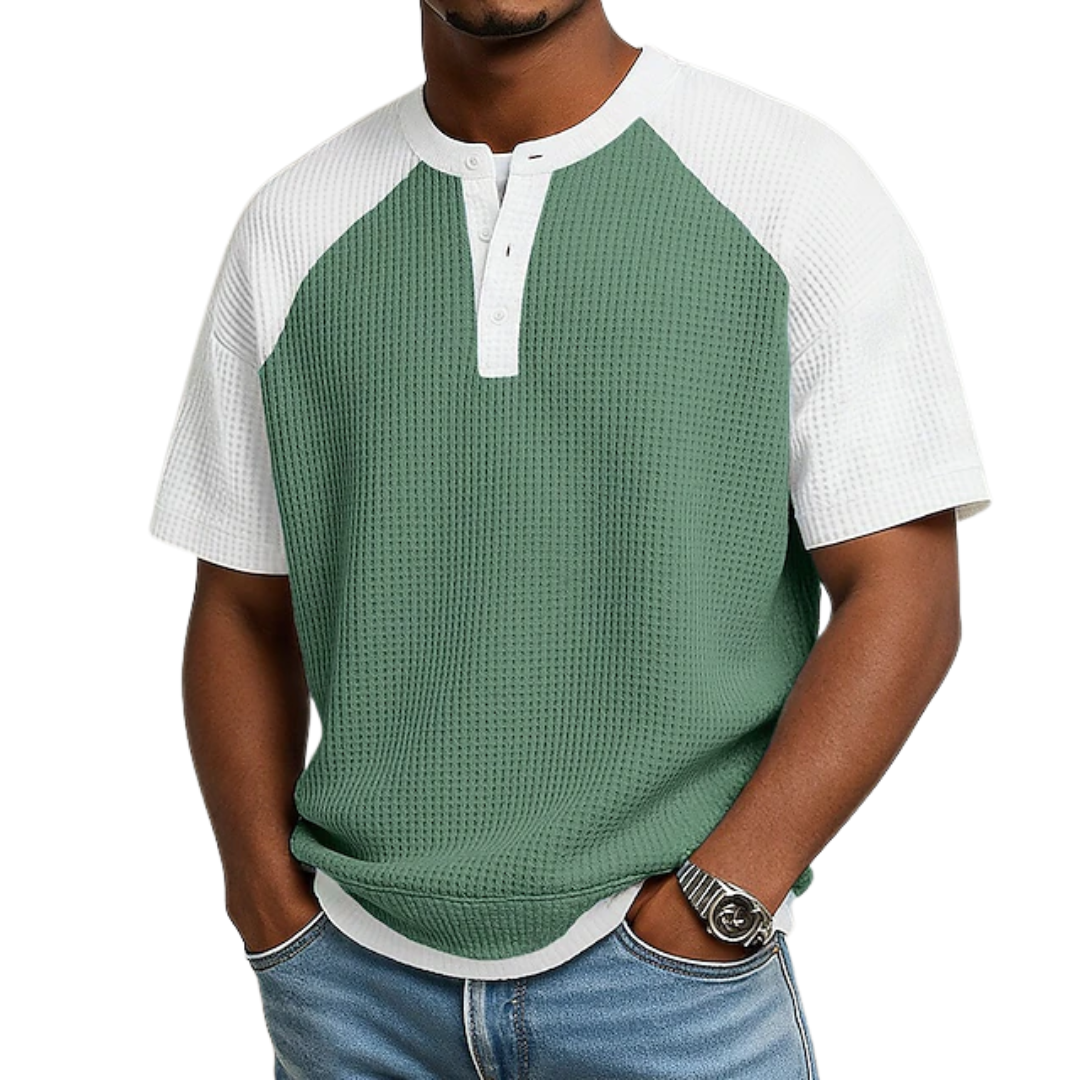 Jayz | Camiseta Henley De Manga Corta Con Bloques De Color