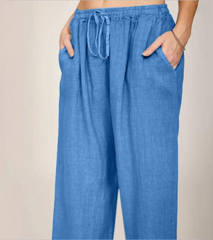 Maialen | Pantalones De Corte Ancho Con Cordón