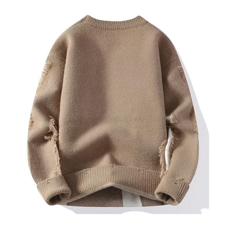 Samir | Jersey Con Diseño de Punto Deshilachado en Patchwork