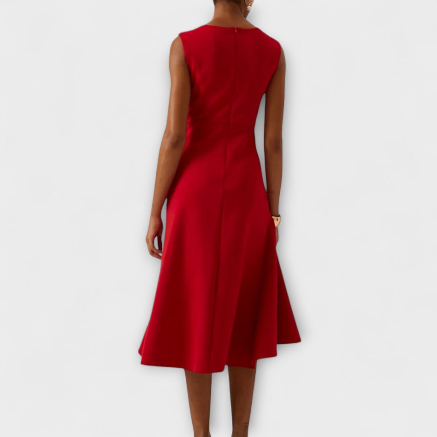 Jolene | Vestido Midi Elegante Sin Mangas