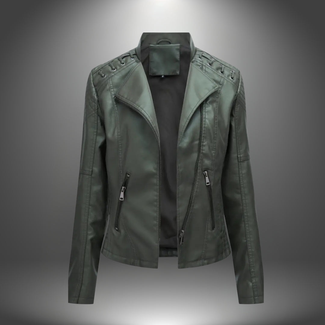 Lilia | Chaqueta Con Cremallera Estilo Piel