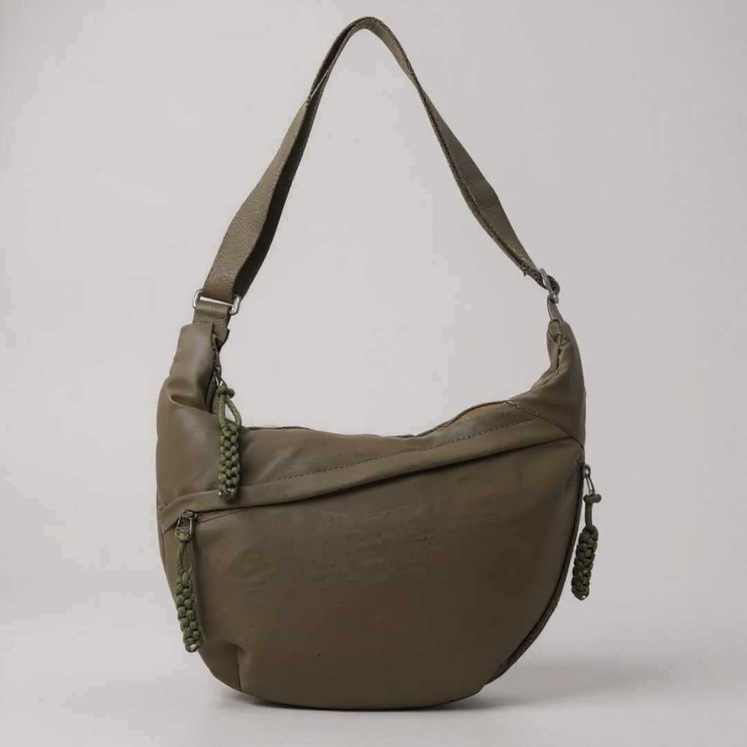 Soukaina | Bolso De Hombro Curvo Con Cremalleras