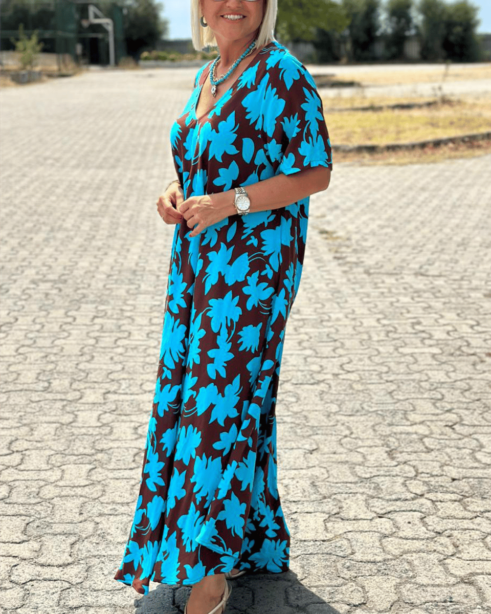 Gómez | Vestido Maxi Floral Cuello V