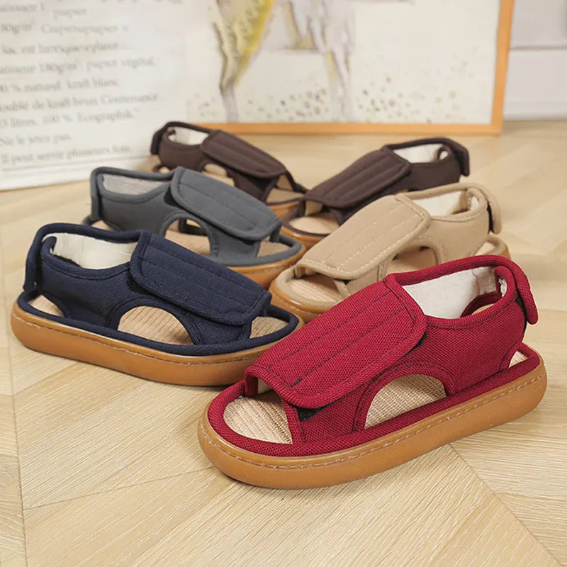 Karena | Sandalias Ajustables Con Velcro y Puntera Abierta