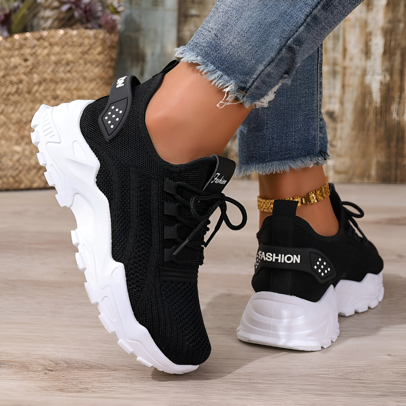 Eshara | Zapatillas de Malla con Cordones y Suela Gruesa