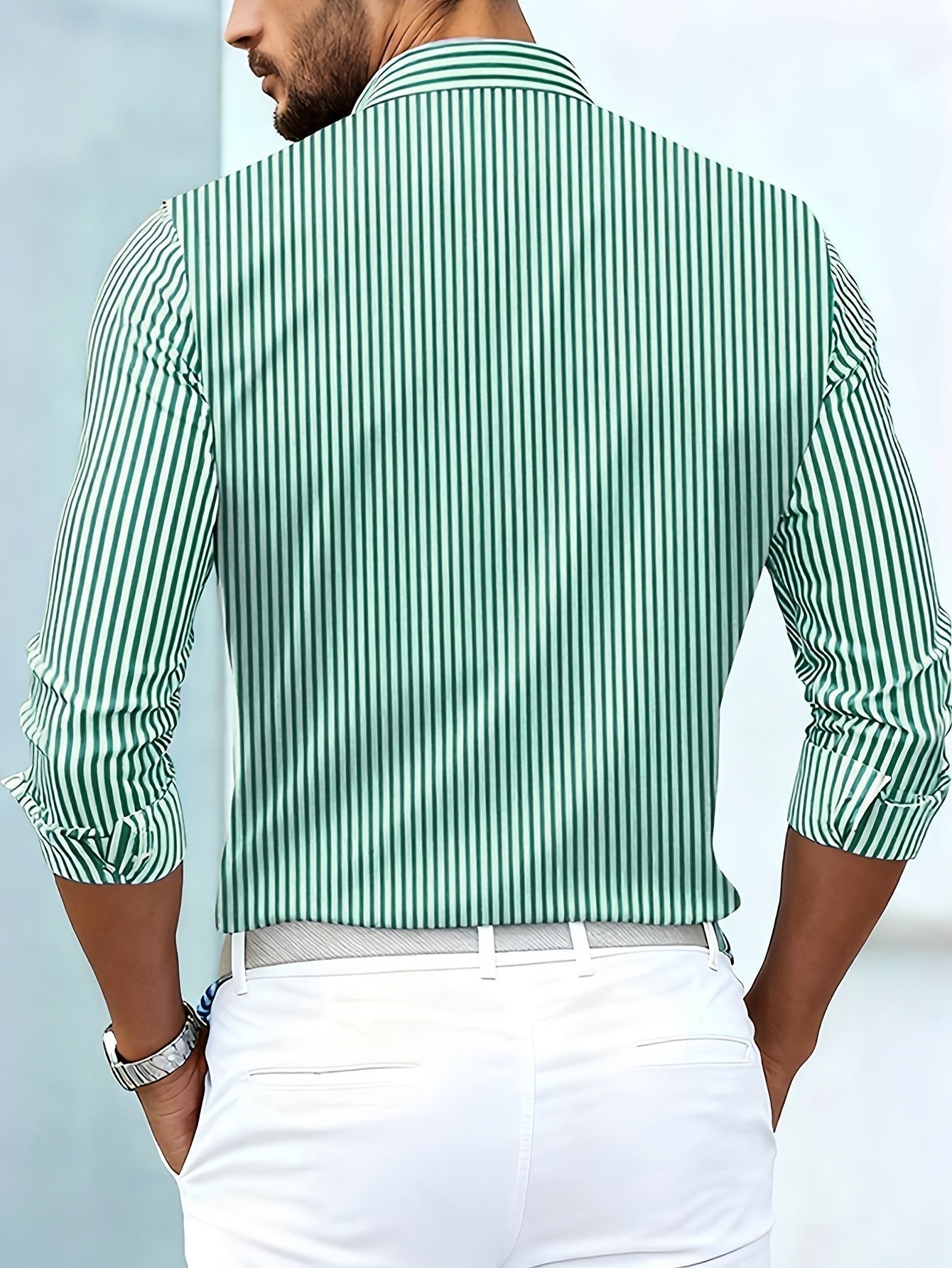 Emmerson - Camisa Vintage De Manga Larga a Rayas