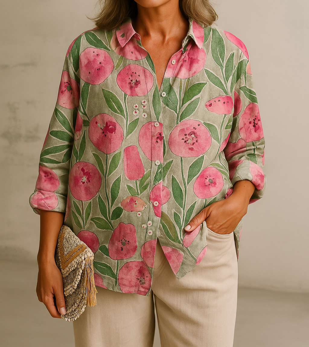 Petra | Camisa Con Cuello, Botones en La Parte Delantera Y Estampado Floral