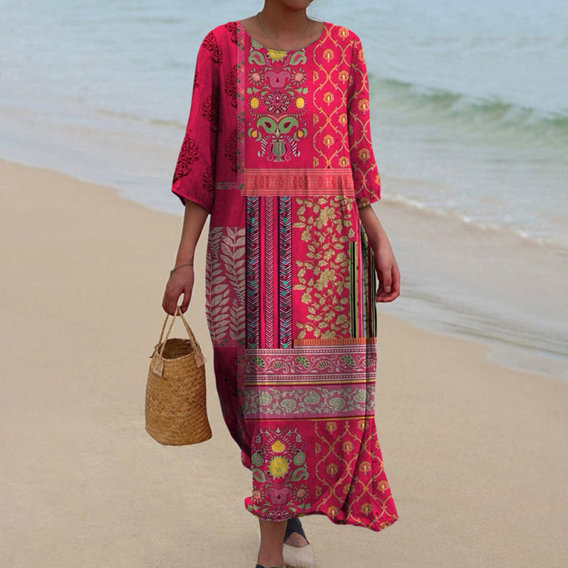 Ustinya | Vestido MIDI Holgado Estampado