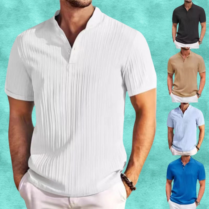 Tomasz | Camisa Acanalada de Manga Corta