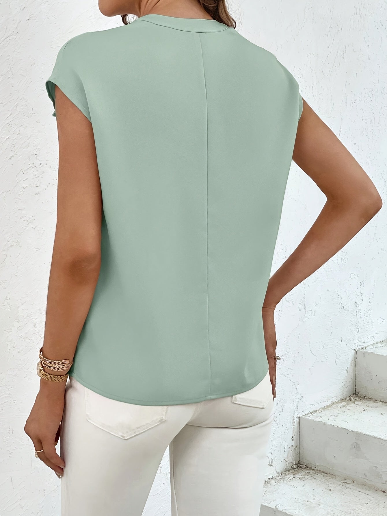 Marquita - Blusa de manga corta con bolsillos