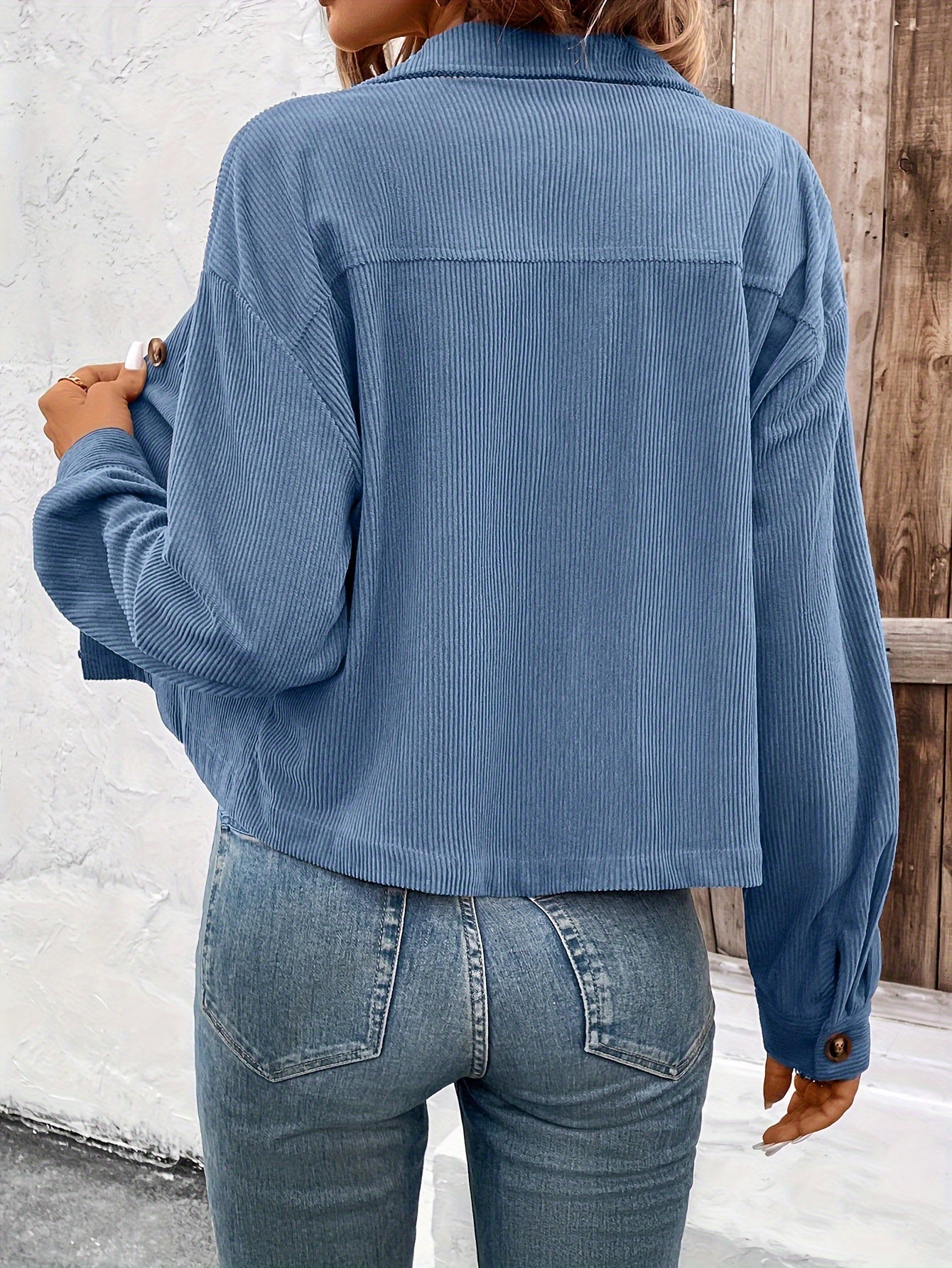Nichola | Chaqueta De Pana De Manga Larga Con Botones