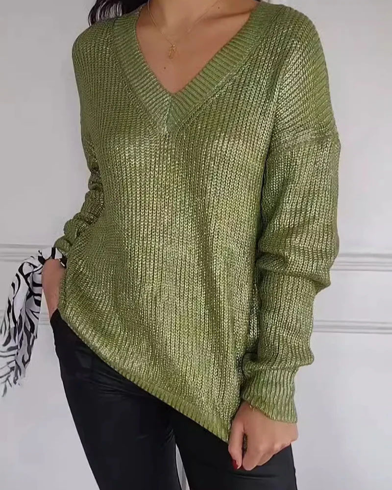 Natasja | Jersey De Punto De Manga Larga Con Cuello en V