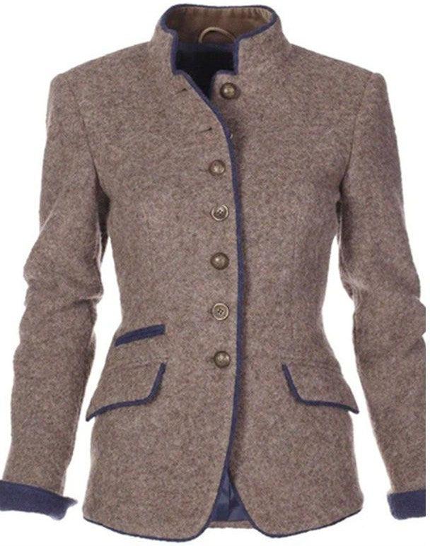 Mirjam | Blazer con Cuello alto y Botones en la Parte Delantera