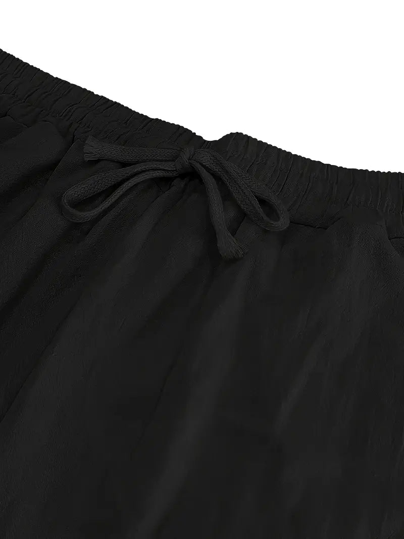 Babaev | Pantalones Anchos de Lino Con Cordón