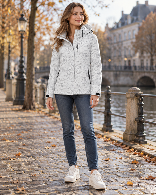 Samruai | Chaqueta con Estampado Botánico y Capucha