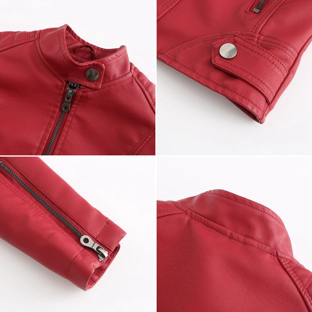 Hanneke | Chaqueta Efecto Cuero Con Cuello Alto