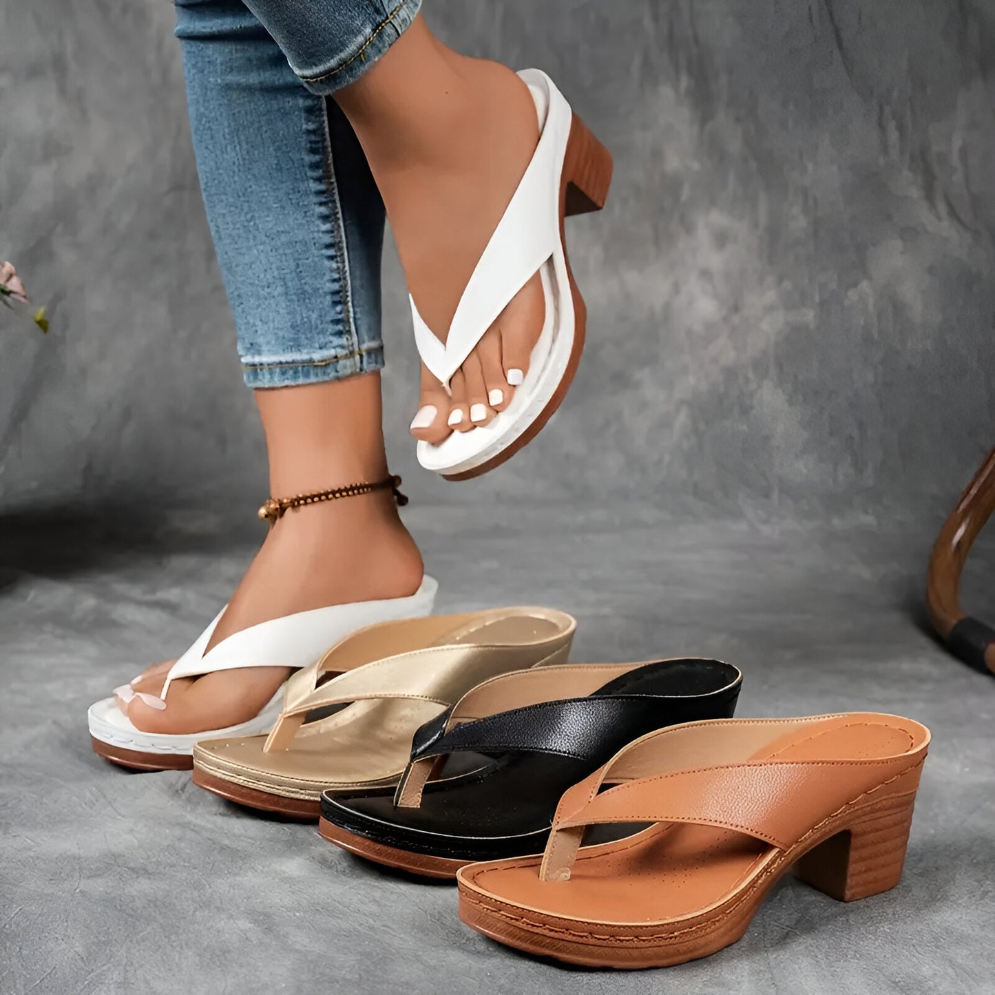 Gerta - Sandalias De Tiras Con Tacón De Bloque
