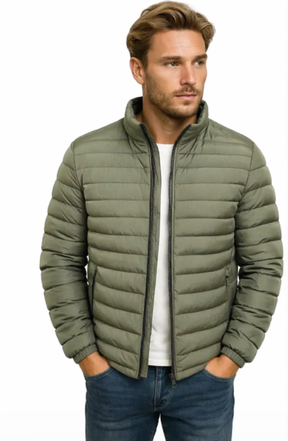 Stellan | Chaqueta Puffer con Gola Alta y Cierre