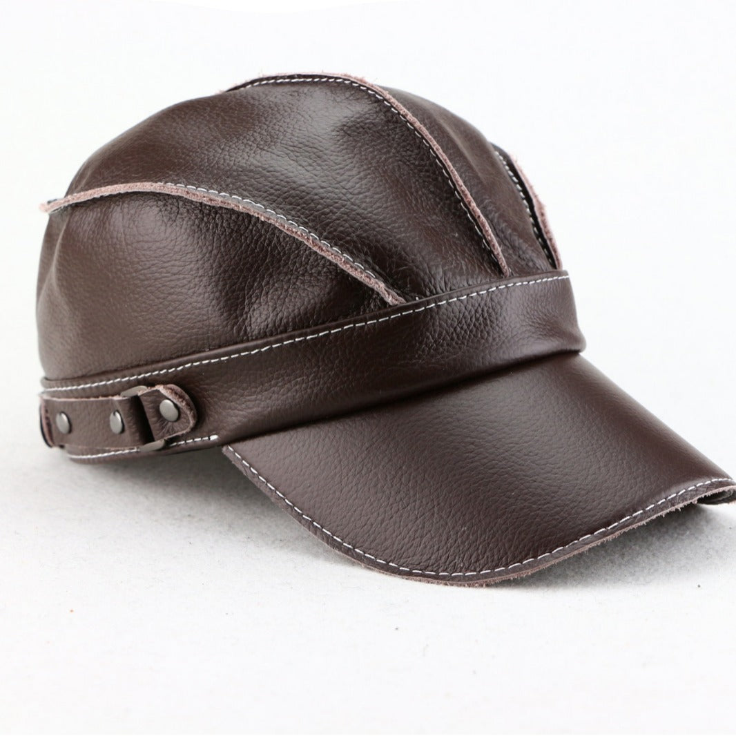 Zhak | Gorra de piel Sintética con Costuras en Contraste