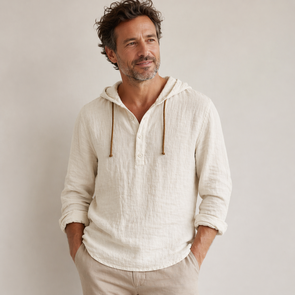 Samuel | Camisa con Capucha y Mangas Largas