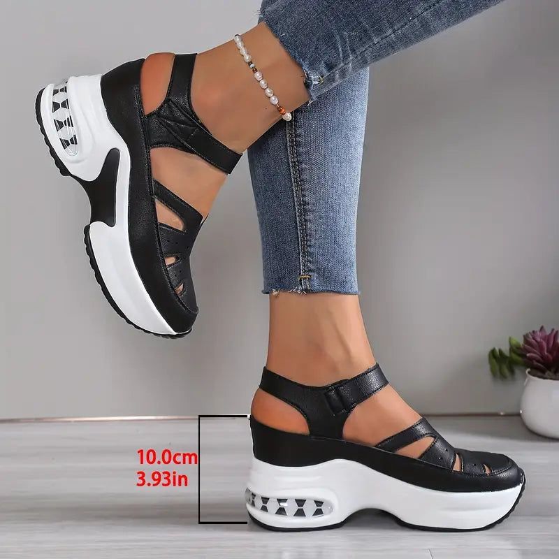Vinara | Sandalias De Plataforma Para Mujer Con Diseño De Tiras Caladas