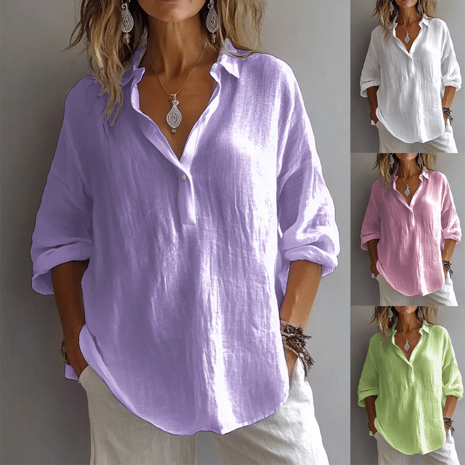 Fotoula | Blusa De Manga Larga Con Botones en La Parte Delantera