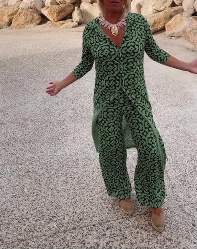 Loanna | Conjunto Dos Piezas Estampado Geométrico Mujer