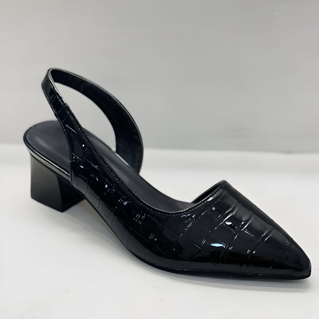Jayla | Zapatos Slingback Punta Fina Tacón Bajo