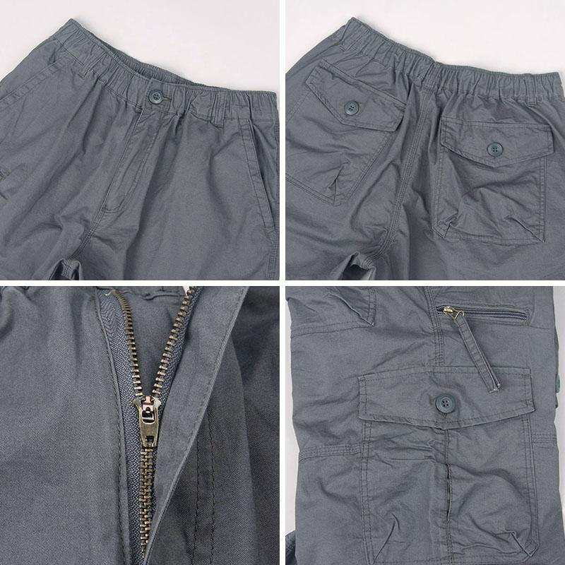Esman | Pantalones cortos cargo de Tres Cuartos con Bolsillos,