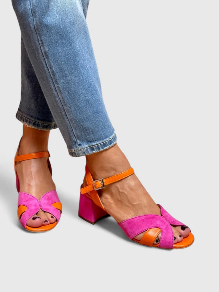 Lajana | Sandalias De Mujer Con Tiras Y Puntera Abierta en Bloques De Color