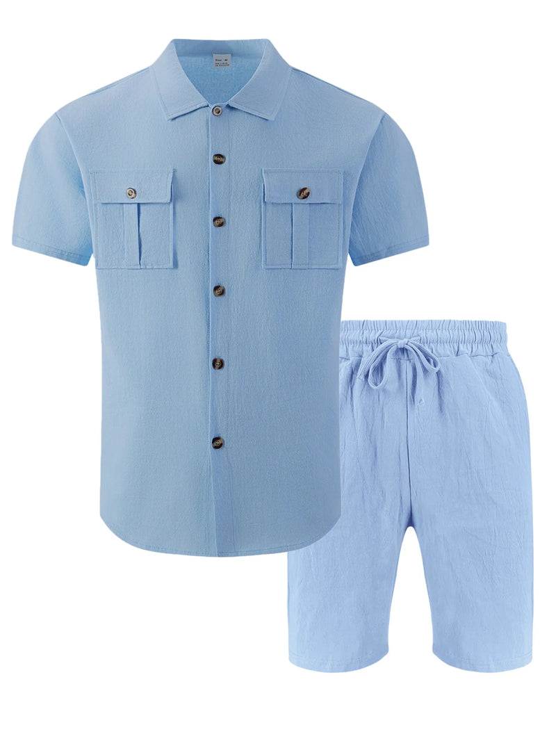 Jalo | Conjunto Camisa Y Shorts Estilo Lino