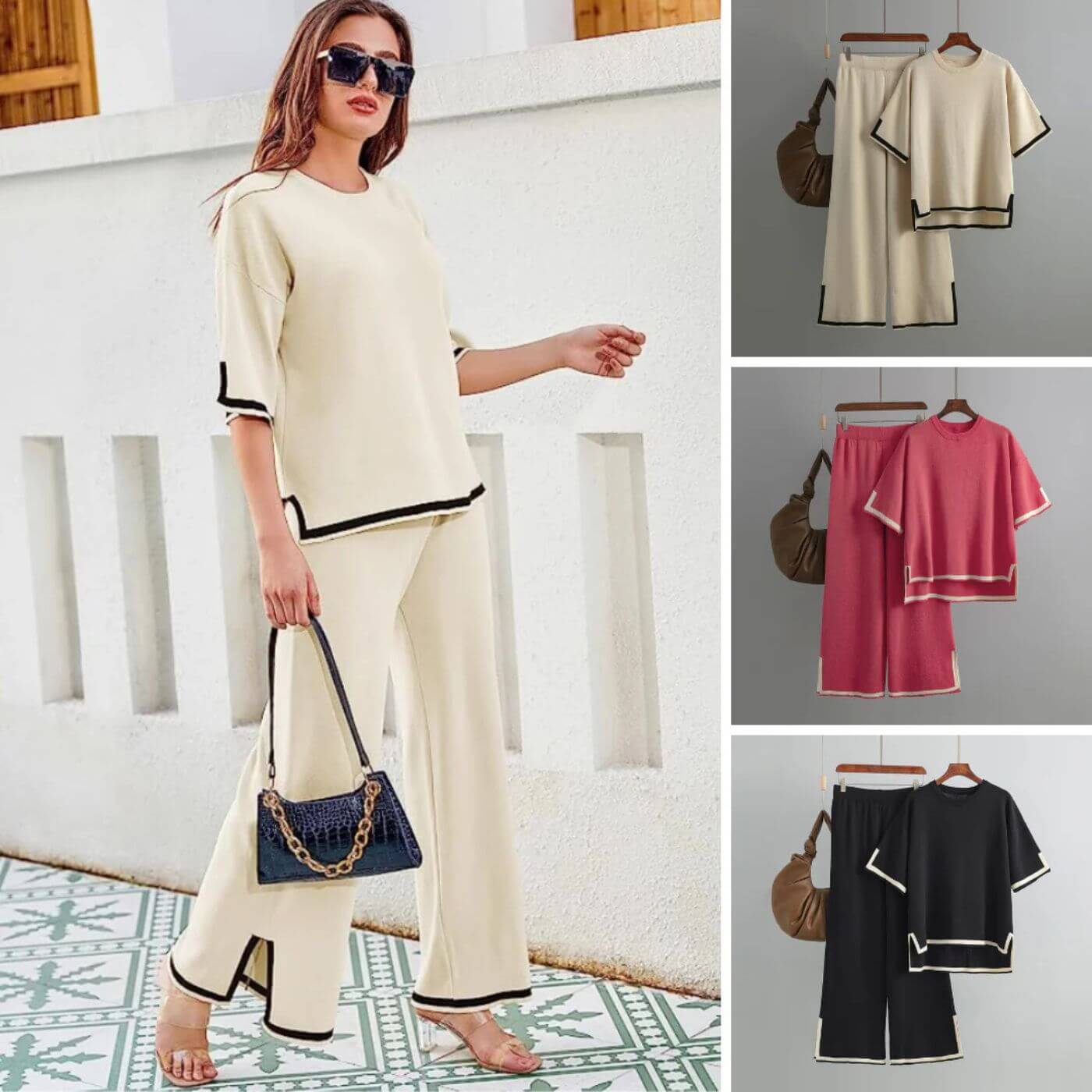 Heleta | Conjunto Punto Dos Piezas Capri Contraste