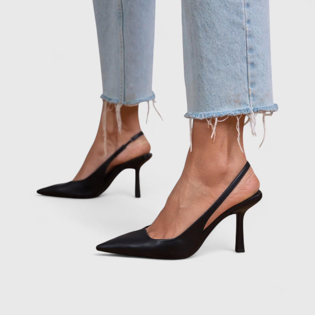 Aniya - Zapatos de Tacón Alto Con Punta Afilada y Talón Abierto