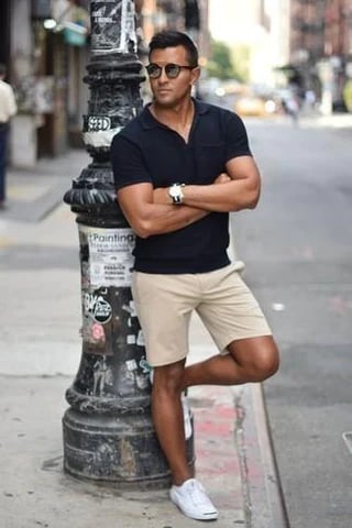 Martin | Pantalones cortos informales de hombre con cordón, hasta la rodilla