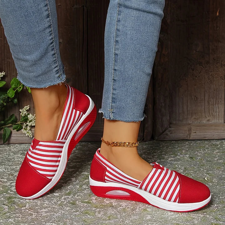 Tasha - Zapatillas Sin Cordones Con Plataforma a Rayas