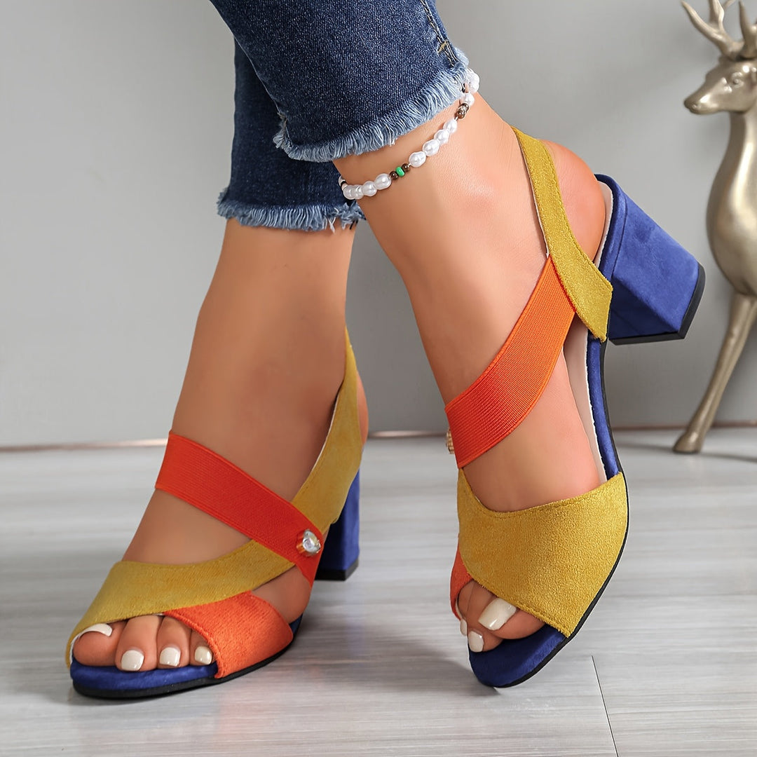 Josien | Sandalias De Tacón Grueso Y Punta Abierta