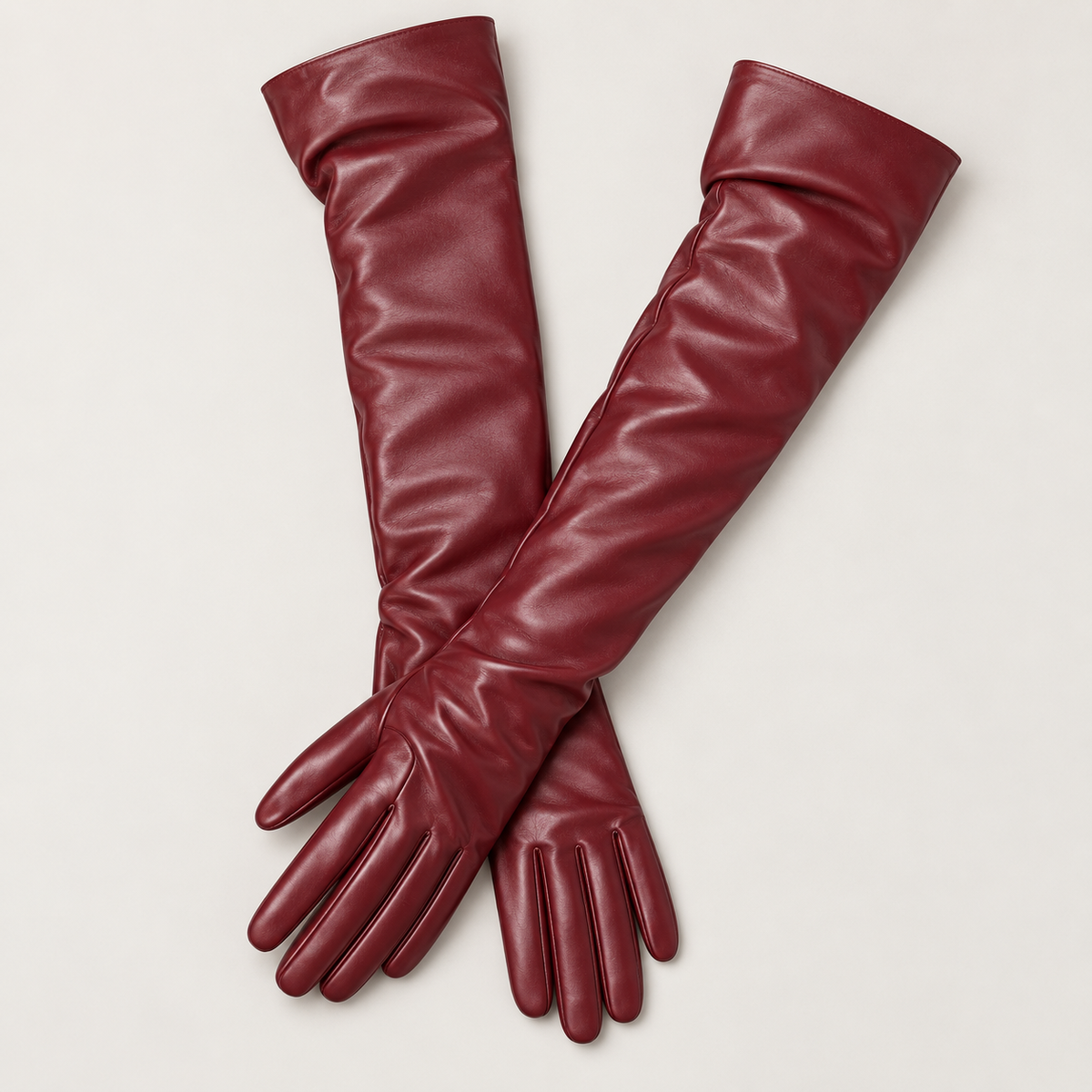 Ottiurilda | Guantes Largos de Cuero Sintético 50 cm