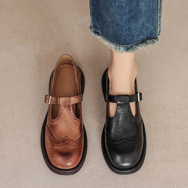 Zayana | Zapatos Oxford Mary Jane Con Hebilla