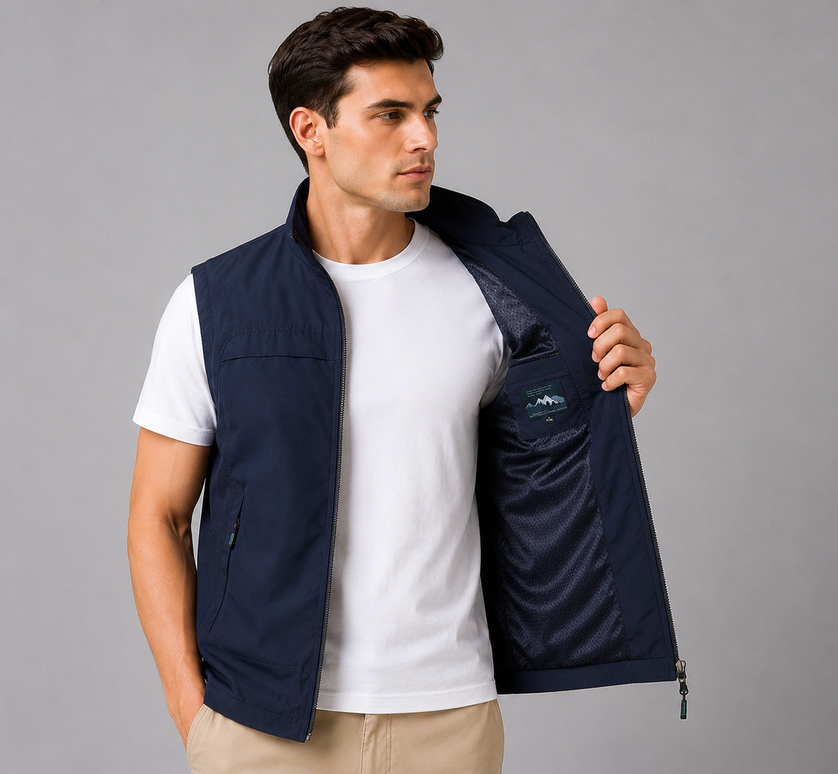 Outdoorweste herren atmungsaktiv | Chaleco exterior ligero y transpirable