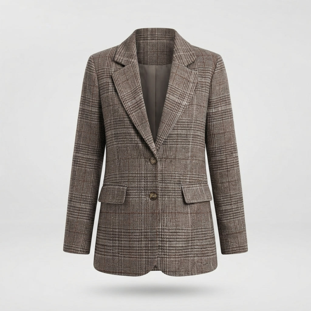 Nigel | Blazer con Cuadros y Solapas Notch