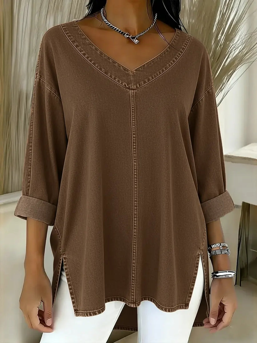 Ludivine | Top Tipo Túnica De Estilo Vaquero Con Cuello en V