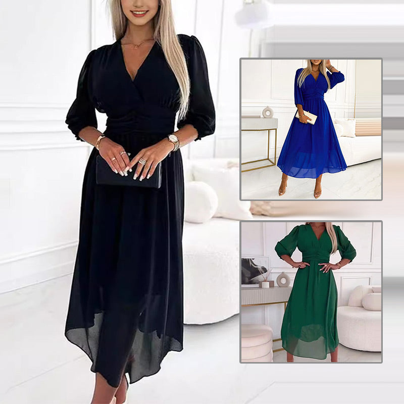 Svana | Vestido Midi Chifón Escote V