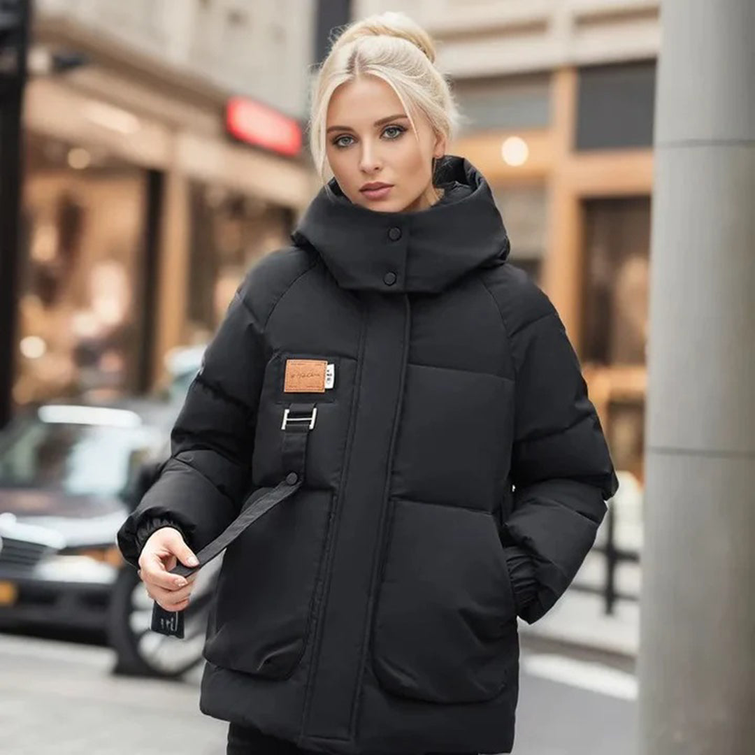 Lorena | Chaqueta acolchada con capucha y bolsillos grandes