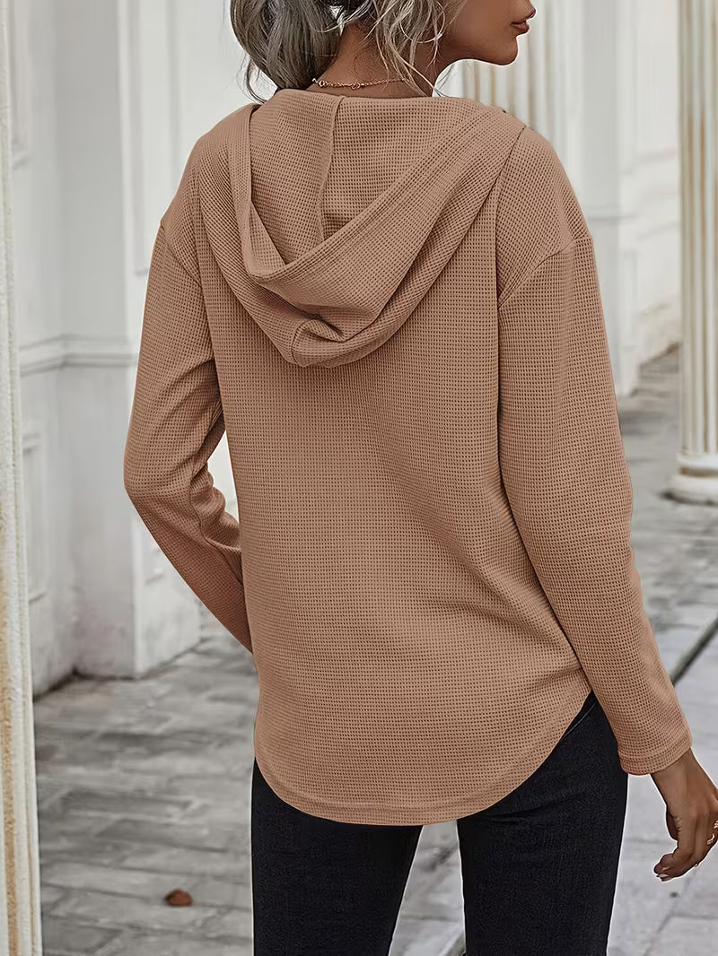 Heydi | Sudadera Con Capucha Manga Larga y Bajo Curvo