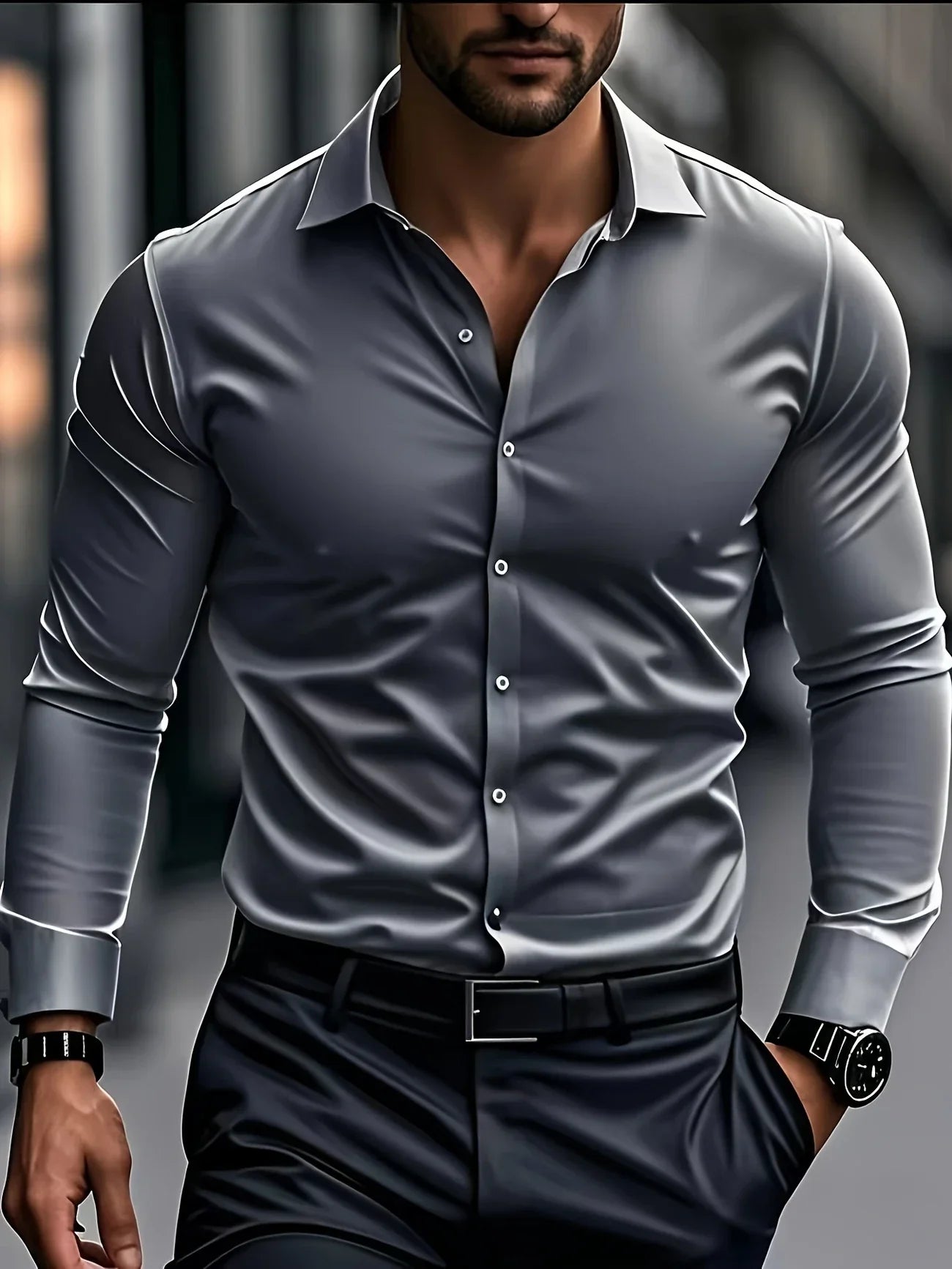 Byron | Camisa Elegante de Manga Larga con Botones