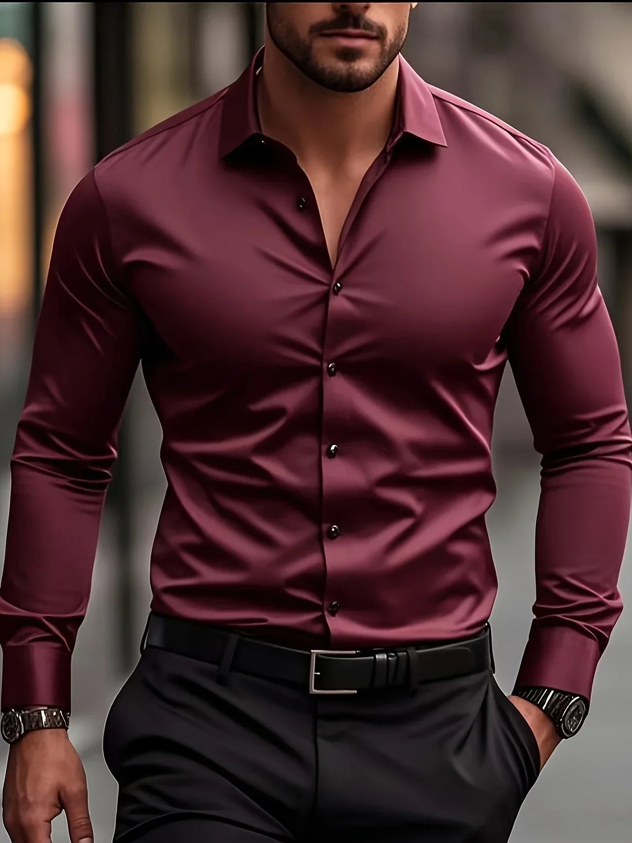 Byron | Camisa Elegante de Manga Larga con Botones