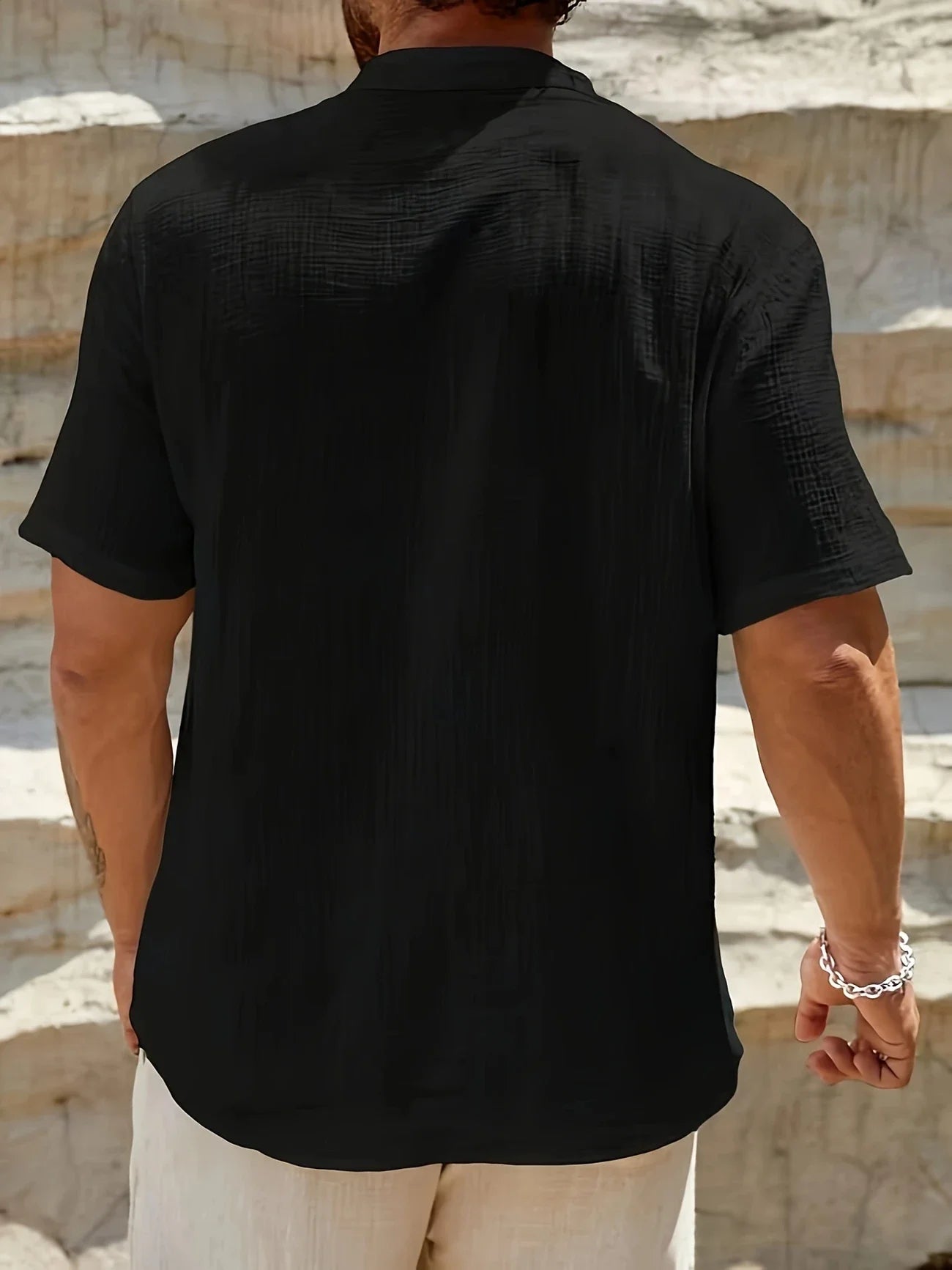 Sancho | Camisa Manga Corta Cuello Mao