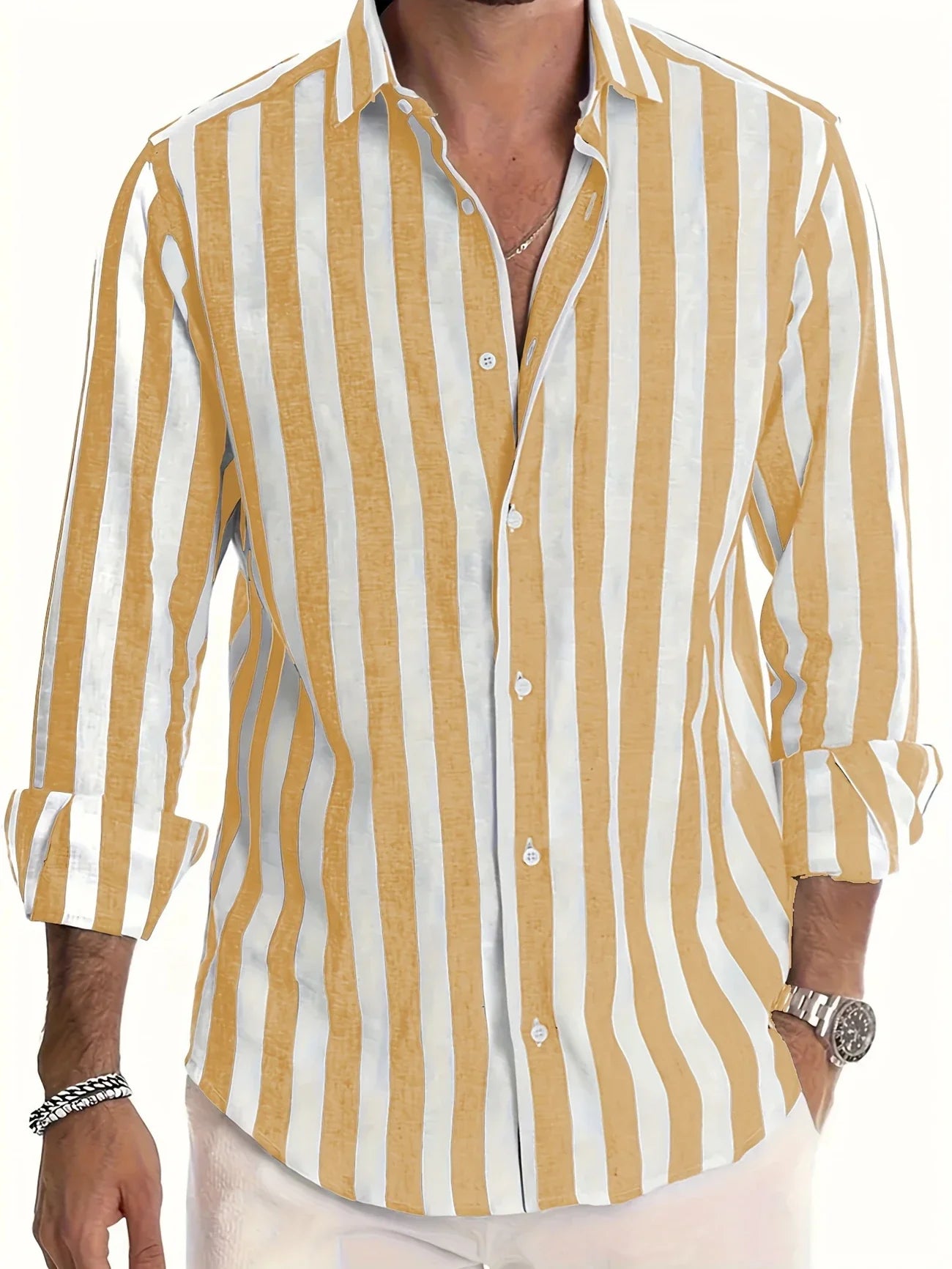 George | Camisa Manga Larga Rayas Verticales