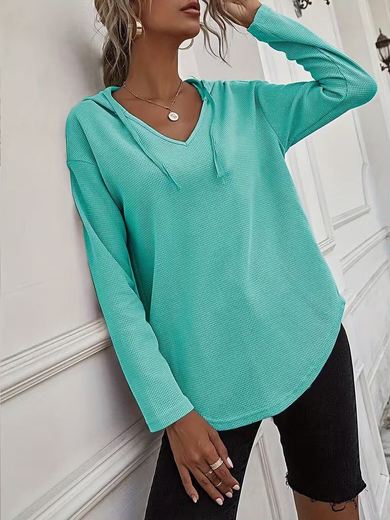 Heydi | Sudadera Con Capucha Manga Larga y Bajo Curvo